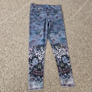 Evolution And Creation Cactus Succulent Sugar Skull Leggings Size M